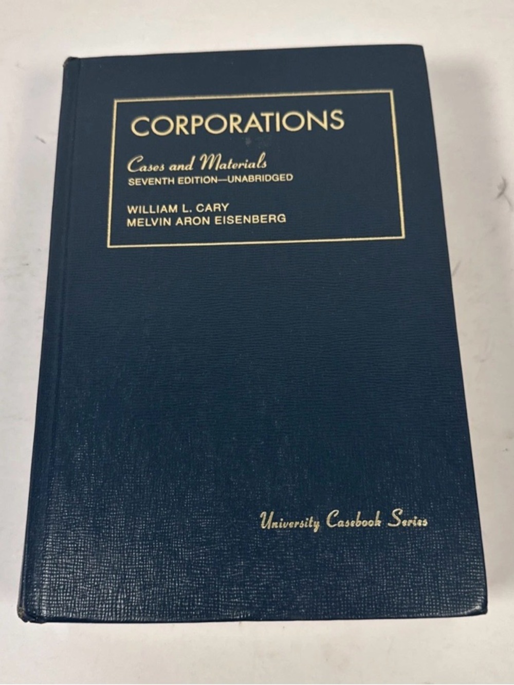 Blue Hardcover Corporate Law Casebook - Corporations